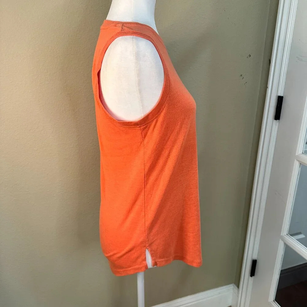 ATHLETA Vibrant Orange Side Vent Tank Top - small - Picture 6 of 9